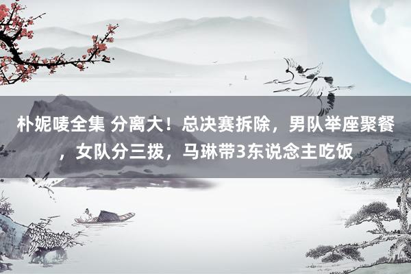 朴妮唛全集 分离大！总决赛拆除，男队举座聚餐，女队分三拨，马琳带3东说念主吃饭