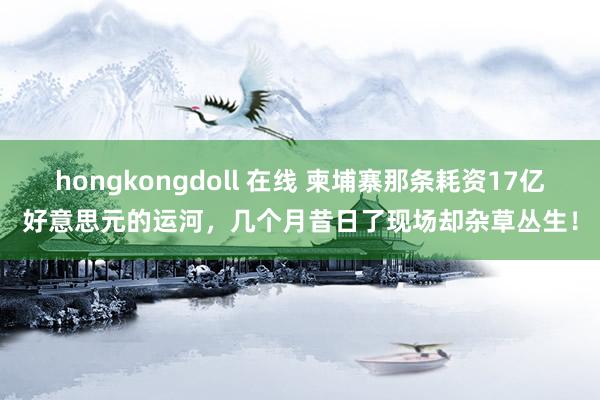 hongkongdoll 在线 柬埔寨那条耗资17亿好意思元的运河，几个月昔日了现场却杂草丛生！