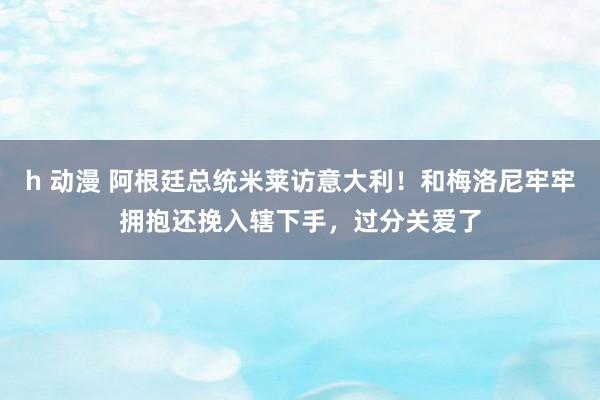 h 动漫 阿根廷总统米莱访意大利！和梅洛尼牢牢拥抱还挽入辖下手，过分关爱了