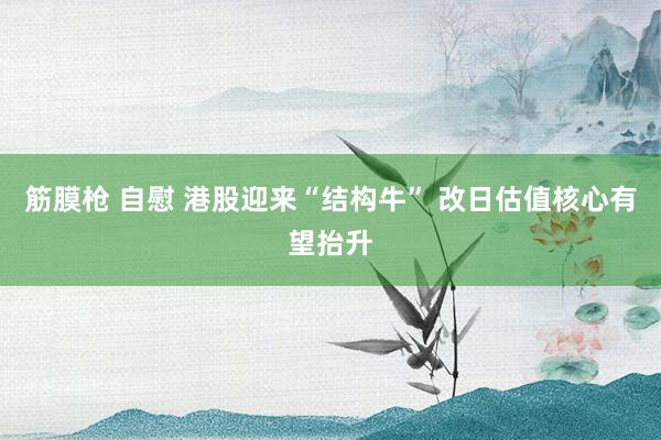 筋膜枪 自慰 港股迎来“结构牛” 改日估值核心有望抬升