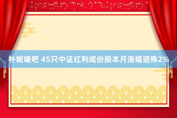 朴妮唛吧 45只中证红利成份股本月涨幅迥殊2%