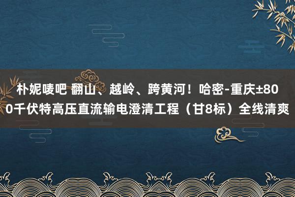 朴妮唛吧 翻山、越岭、跨黄河！哈密-重庆±800千伏特高压直流输电澄清工程（甘8标）全线清爽