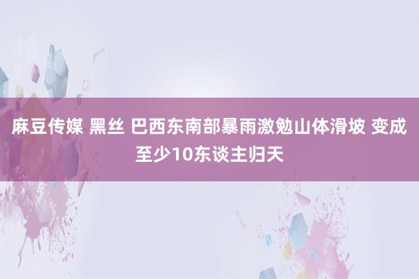麻豆传媒 黑丝 巴西东南部暴雨激勉山体滑坡 变成至少10东谈主归天