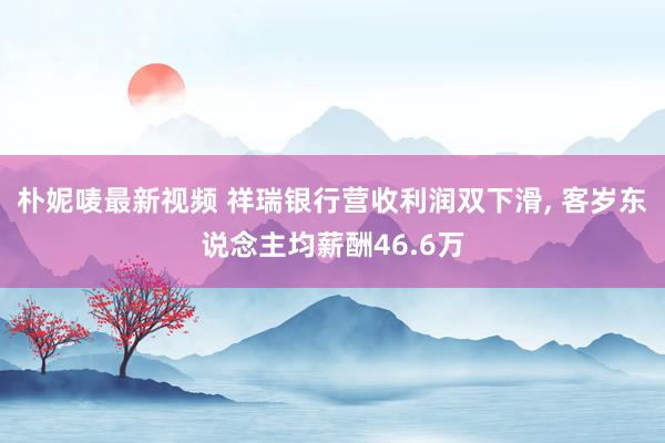朴妮唛最新视频 祥瑞银行营收利润双下滑， 客岁东说念主均薪酬46.6万