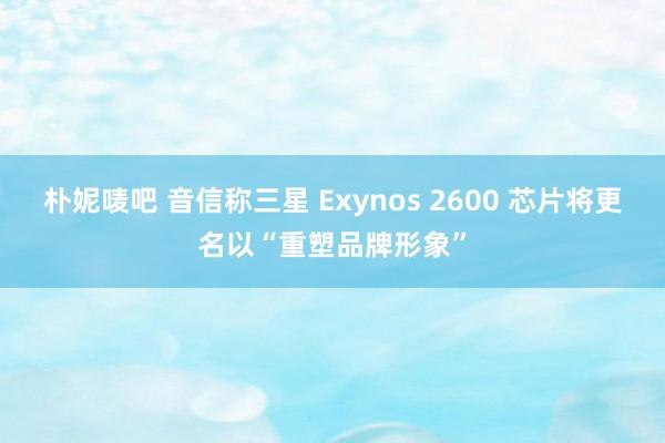 朴妮唛吧 音信称三星 Exynos 2600 芯片将更名以“重塑品牌形象”