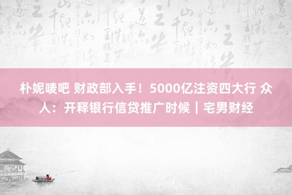 朴妮唛吧 财政部入手！5000亿注资四大行 众人：开释银行信贷推广时候｜宅男财经