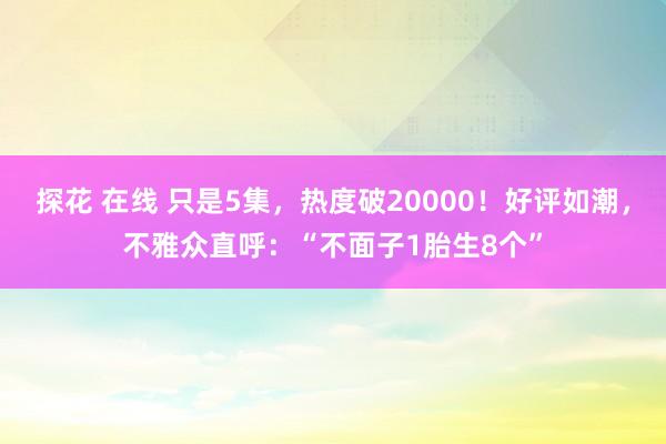 探花 在线 只是5集，热度破20000！好评如潮，不雅众直呼：“不面子1胎生8个”